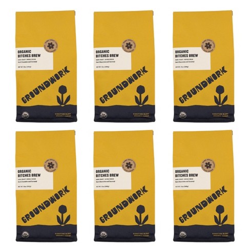 Groundwork Organic Batch Brew Dark Roast Coffee (Pack of 6 - 12 oz. Bags) main image 0