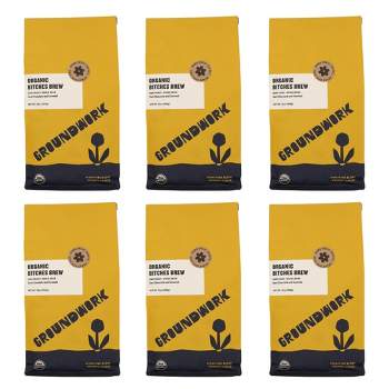 Groundwork Organic Bitches Brew Dark Roasted Coffee - Case of 6/12 oz Bags