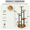 VECELO 2/3 Tier Plant Stand Indoor Outdoor Metal Potted Holder Rack Flower Pot Stand Black - 3 of 4