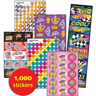 Trend Enterprises Super Assortment Stickers, set of 1000