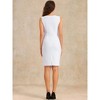 INSPIRE CHIC Women's Sleeveless Boat Neck Ruched Work Office Bodycon Dress - 3 of 4