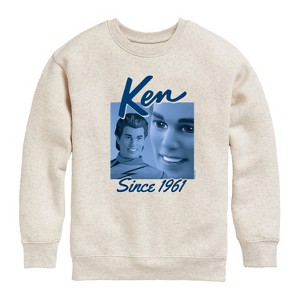 Boys' - Barbie - Ken Since 1961 Graphic Long Sleeve Fleece Sweatshirt - 1 of 3