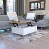 FURNIinspire Coffee Tables Modern Lift Up Living Room Conversation Table Center Table, Minimalist Storage Furniture, Multicolored, 21.4"*31.4"*11.6" - 2 of 4