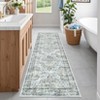 Washable Floral Living Room Rugs, Retro Accent Farmhouse Carpet for Bedroom, Soft Non Slip Large Floor Rugs for Dining Room Office - 4 of 4