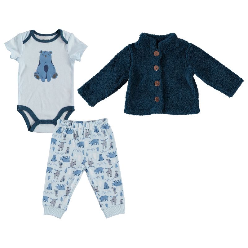 Chick Pea Baby Boy Clothes Addorable Jacket Set, 1 of 3