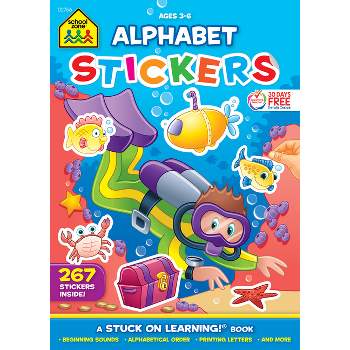 School Zone Alphabet Stickers Workbook - (Paperback)