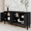 Rustic Farmhouse TV Stand, Sideboard Buffet Cabinet, Natural Storage Credenza with Adjustable Shelves, 60 Inch Console-Maison Boucle - 2 of 4