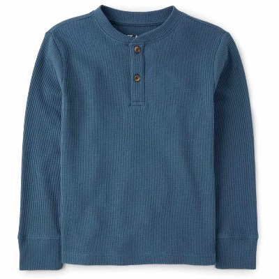 The Children's Place Boys Long Sleeve Thermal Henley Top
