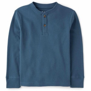 The Children's Place Boys Long Sleeve Thermal Henley Top - 1 of 2