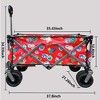CAVINAS Park Garden Wagon Cart,Shopping Cart with Wheels,Wagon for Camping,Shopping - 3 of 4