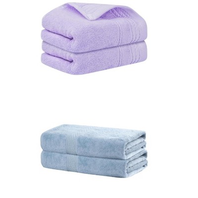 REGALWOVEN Cotton Absorbent Soft Bath Hand Cloths Towels 2 Piece Sets