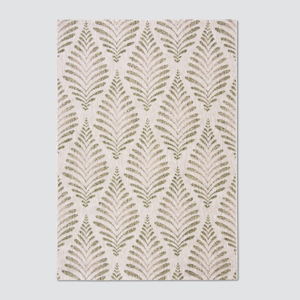 5'3inX7'7in Darby Outdoor Rug Beige/Green - Safavieh