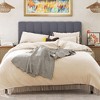 JIONJOY Gray Linen Upholstered Bed Frame - 3-Level Adjustable Headboard, 6.3" Underbed Storage, Noise-Reducing Design - 3 of 4