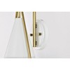 Nuvo Lighting Admiral 1 - Light Sconce in  Matte White/Natural Brass - 4 of 4