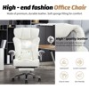 Efomao Ergonomic Office Chair 450LBS with Foot Rest, High Back PU Leather Executive Chair with Lumbar Support and Adjustable Armrests (White) - 3 of 4