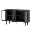 ACEPANO 60 in. W Wood Sideboard Cabinet with Storage, Glass Doors and Adjustable Shelves-Black - 2 of 4