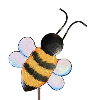 Round Top Collection 17.0" Bumble Bee Stake Yard Decoration  -  Decorative Garden Stakes