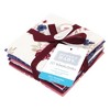Hudson Baby Infant Girl Flannel Cotton Washcloths, Dusty Rose Floral 10 Pack, One Size - 2 of 4