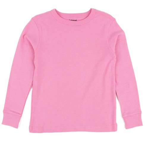 Leveret Kids Long Sleeve Cotton T-shirt Light Pink 6 Year : Target