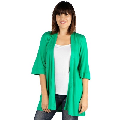 24seven Comfort Apparel Women's Open Front Cardigan