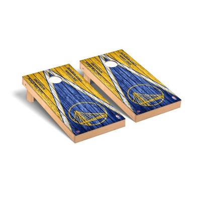 NBA Golden State Warriors Premium Cornhole Board Triangle Weathered Version