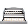 YOOCOZZ Twin Size Upholstered Daybed with Trundle and Wood Slats - 3 of 4