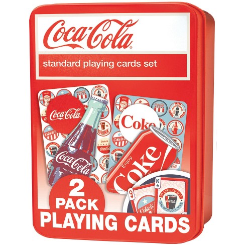 Masterpieces Officially Licensed Coca Cola 2 Pack Cards - 54 Card Deck For Adults : Target