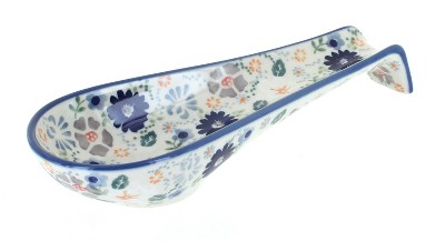 Blue Rose Polish Pottery P007 Manufaktura Large Spoon Rest