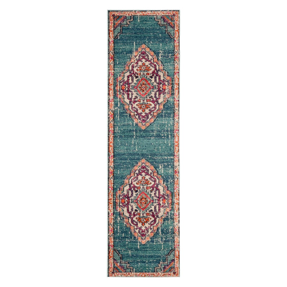 2'2inx8' Bianca Medallion Area Rug Blue/Multi - Safavieh