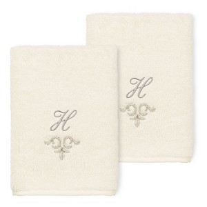Linum Home Textiles 100% Turkish Cotton MONICA 2PC Embellished Washcloth Set - 1 of 1