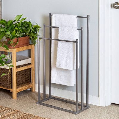 3-Tier Towel Rack Gray - Honey Can Do