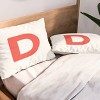 Deny Designs Standard April Lane Art Block Red Monogram D Microfiber Printed Pillow Sham - 2 of 3