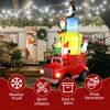 Karl Home Lighted Santa Claus Driving With Gifts Christmas Inflatable Decoration - 4 of 4