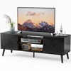 CAVINAS TV Stand Media Console with Adjustable Shelves for TV up to 60" Entertainment Center with 2 Storage Cabinets - 2 of 4