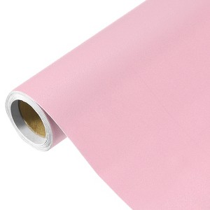 Unique Bargains Wallpaper, Peel and Stick Wallpaper Contact Paper Solid Color Vinyl Self-Adhesive Wall Paper Decorative Powder Pink 118" x 15.7" - 1 of 4