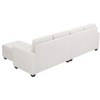Convertible Sectional Sofa L Shaped Couch with Storage Ottoman - 3 of 4