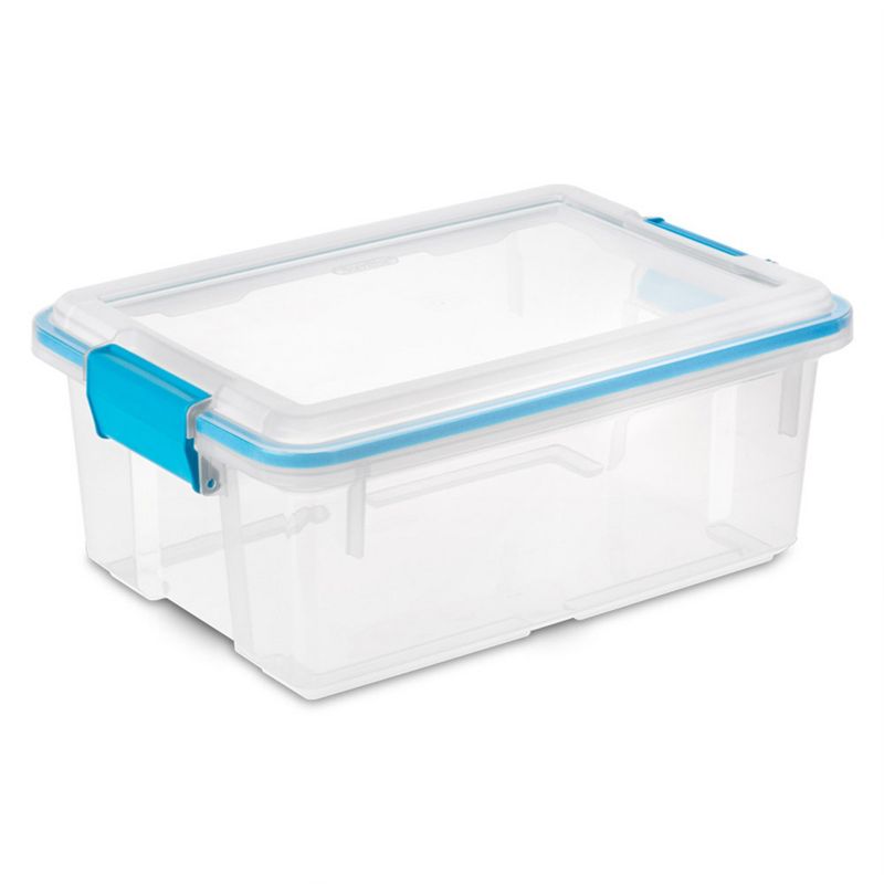 Sterilite Multipurpose 12 Quart Plastic Storage Container Tote Box with Secure Gasket Sealed Latching Lids for Home and Office Organization, 3 of 8