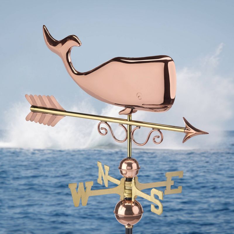 Save the Whales Pure Copper Weathervane- Good Directions, 1 of 5