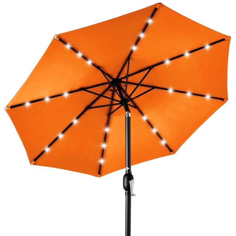 Best Choice Products 10ft Solar LED Lighted Patio Umbrella w/ Tilt Adjustment, UV-Resistant Fabric, 1 of 10