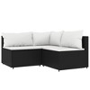 VidaXL 2 Piece Patio Lounge Set with Cushions Poly Rattan Gray - 2 of 4