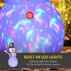 Outsunny 8' Inflatable Snowman, Christmas Blow up Snowman w/ Rotating Colorful LED Light, Outdoor Yard Decor for Holiday - 4 of 4