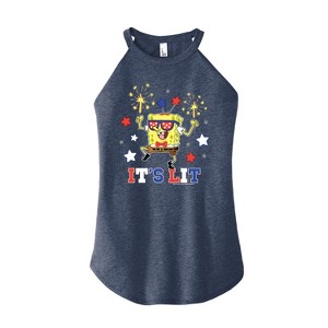 Women's - SpongeBob SquarePants - Sparkler Its Lit Graphic High Neck Tank - 1 of 3