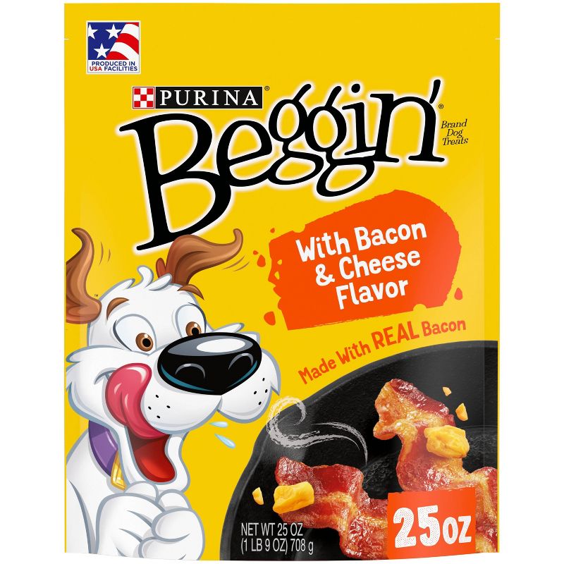 Purina Beggin' Strips Training Treats Bacon & Cheese Flavors Dog Treats, 1 of 12