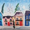 14"x20" Oversize Holiday Village with Snow Indoor Lumbar Throw Pillow - Mina Victory: Festive Rectangle Cushion, Zippered - 3 of 4