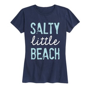 Women's - Instant Message - Salty Little Beach Short Sleeve Graphic T-Shirt - 1 of 4