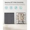 SONGMICS 59" Closet Wardrobe Portable Closet Organizer Storage Clothing Rack Shelf with Non-Woven Fabric Cover - 3 of 4