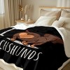 Boersma Soft Throw Blanket - Fun Dachshund Design for Kids, Cozy Fleece Gift for Dog Lovers, 50x60 Inches, Black-Lined Polyester for Extra Warmth - 2 of 4