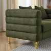 82" Modern L-Shaped Teddy Sectional Sofa, 5-Seater with 3 Pillows - 4 of 4