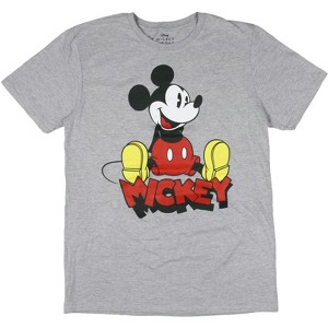 Disney Men's Mickey Mouse Large Classic  Pose Graphic T-Shirt - 1 of 3