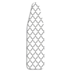 Whitmor Deluxe Cover and PadMedallion Gray: Scorch-Resistant Ironing Board Cover, Full Size, Cotton, 54"x15" - 1 of 4
